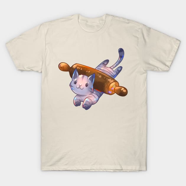 Rolling Pin Cat T-Shirt by Claire Lin